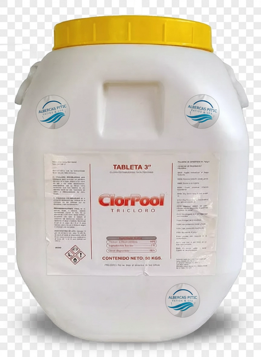 Tricloro Tabletas 3" – Cubeta 50 kg | ClorPool
